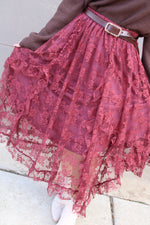 The Fall Lace Layered Maxi Skirt