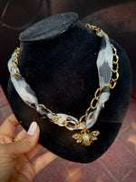 Trendy Scarf Charm Necklace 