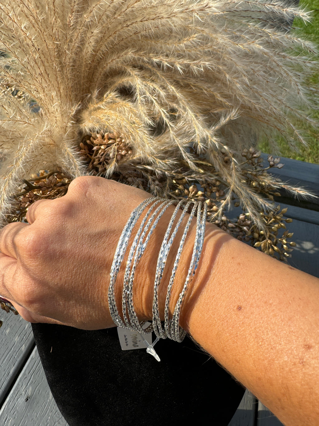 Worn Silver Fashion Bracelet Cuff