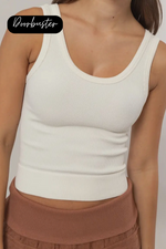 Washed Seamless Tank Top | Cream