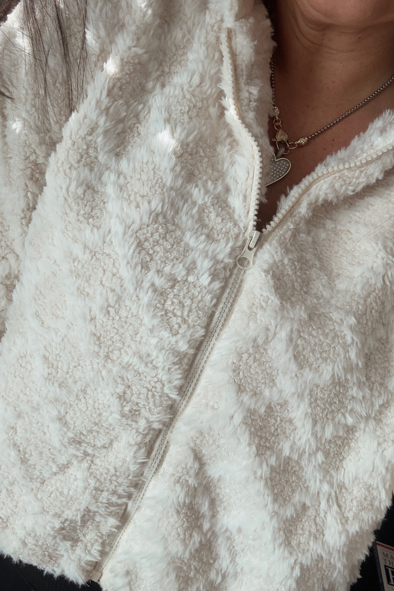 Snow Bunny Furry Hooded Jacket | Off White