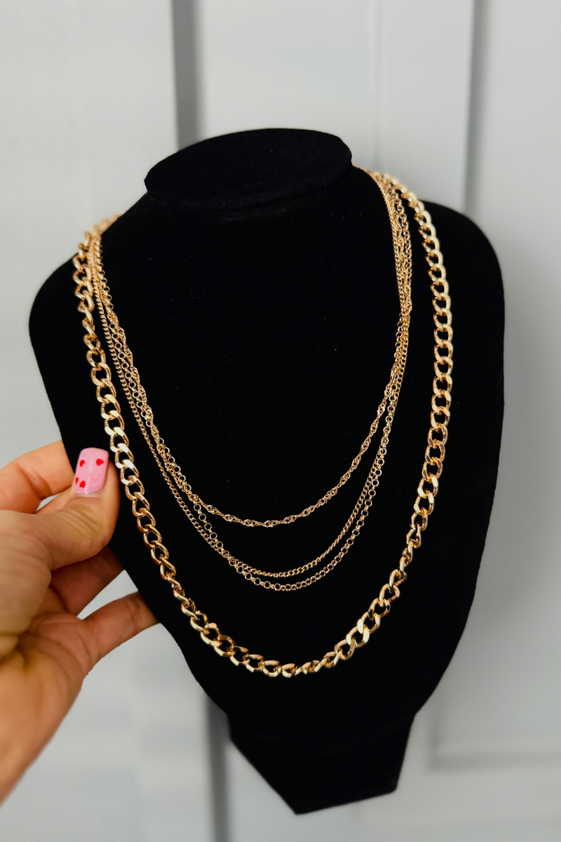 Quad Squad Chain Link Necklace