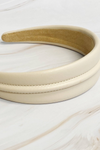 Classy Vegan Leather Headband: Ivory