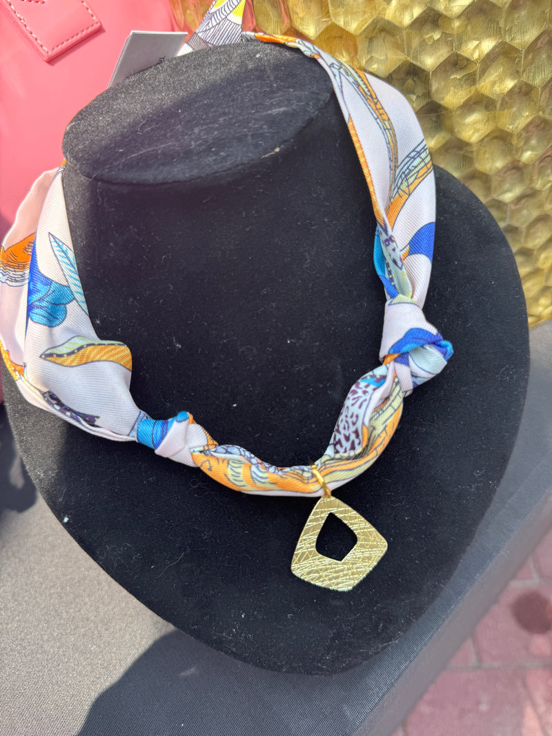 Trendy Scarf Charm Necklace 