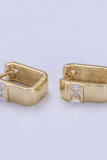 14k gold hoop huggies for women