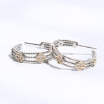 Mini Clover CZ Layer Hoop Earrings