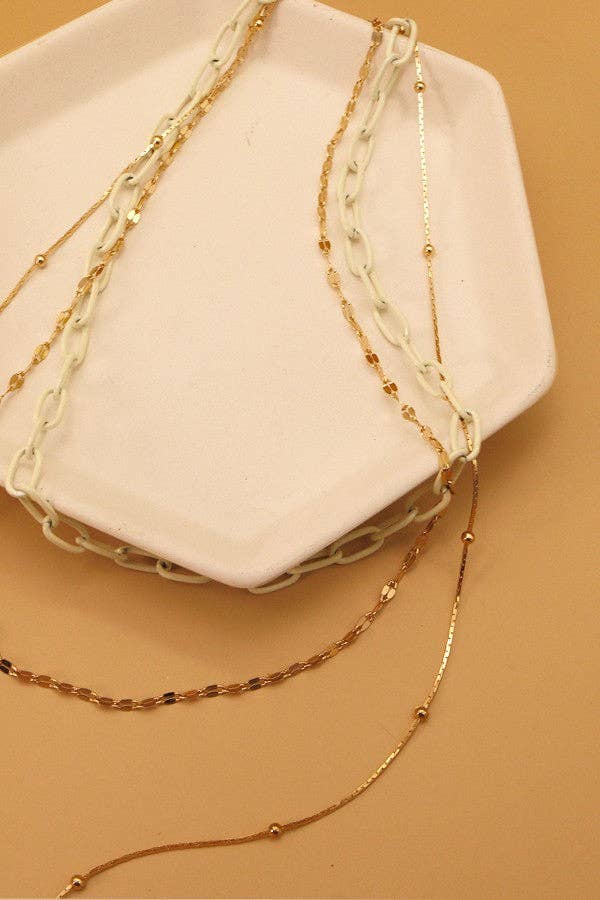 Chain Multi Layer Necklace | Gold
