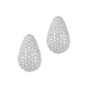 Teardrop Pave Earrings: Silver