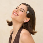 Extra Long Metal Rhinestone Bobby Pins 4pc Set - Ghost