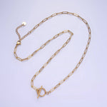 14K Gold Filled Toggle Clasps Paperclip Chain 19in  Necklace: Gold