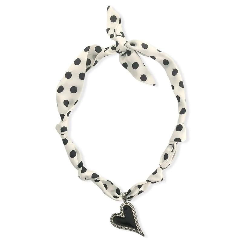 Heart Scarf Necklace Hair Tie