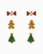 Christmas Gingerbread Earring Set of 3