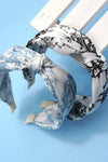 FLORAL TOILE PATTERN VINTAGE HAIR BAND BANGS | Blue