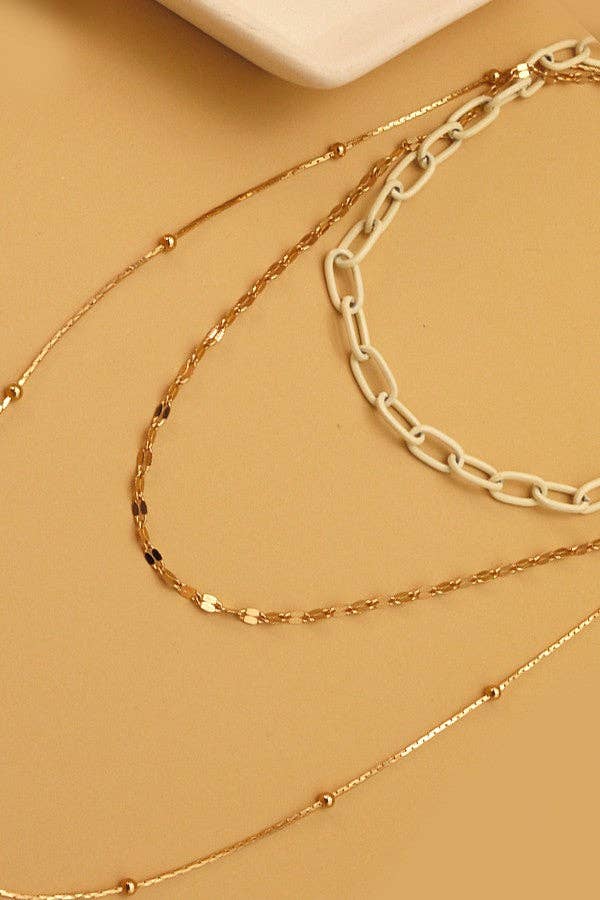 Chain Multi Layer Necklace | Gold