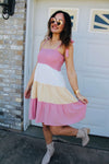 Fancy and Free Colorblock Tiered Dress
