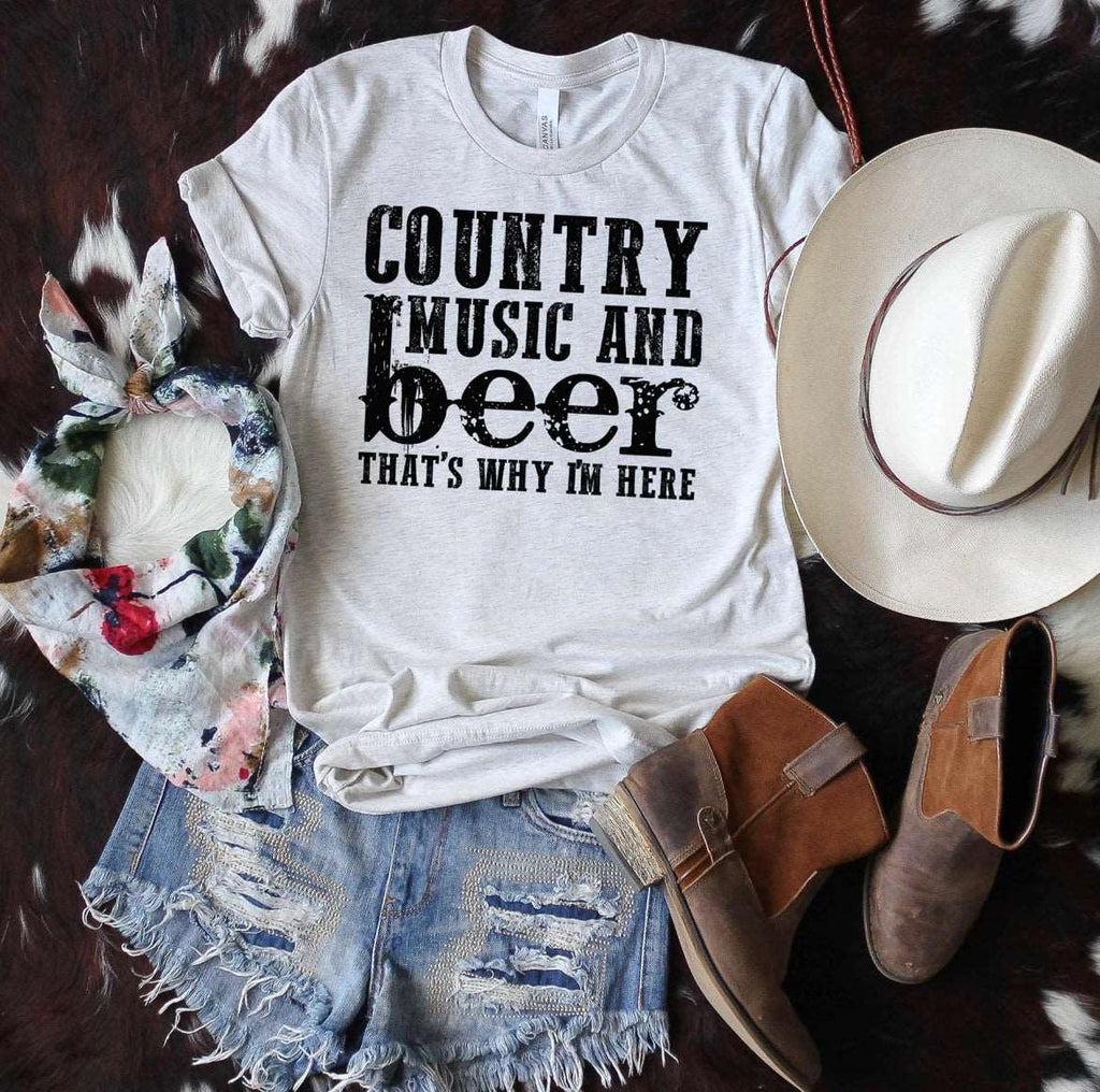 country music and beer t shirt unisex 