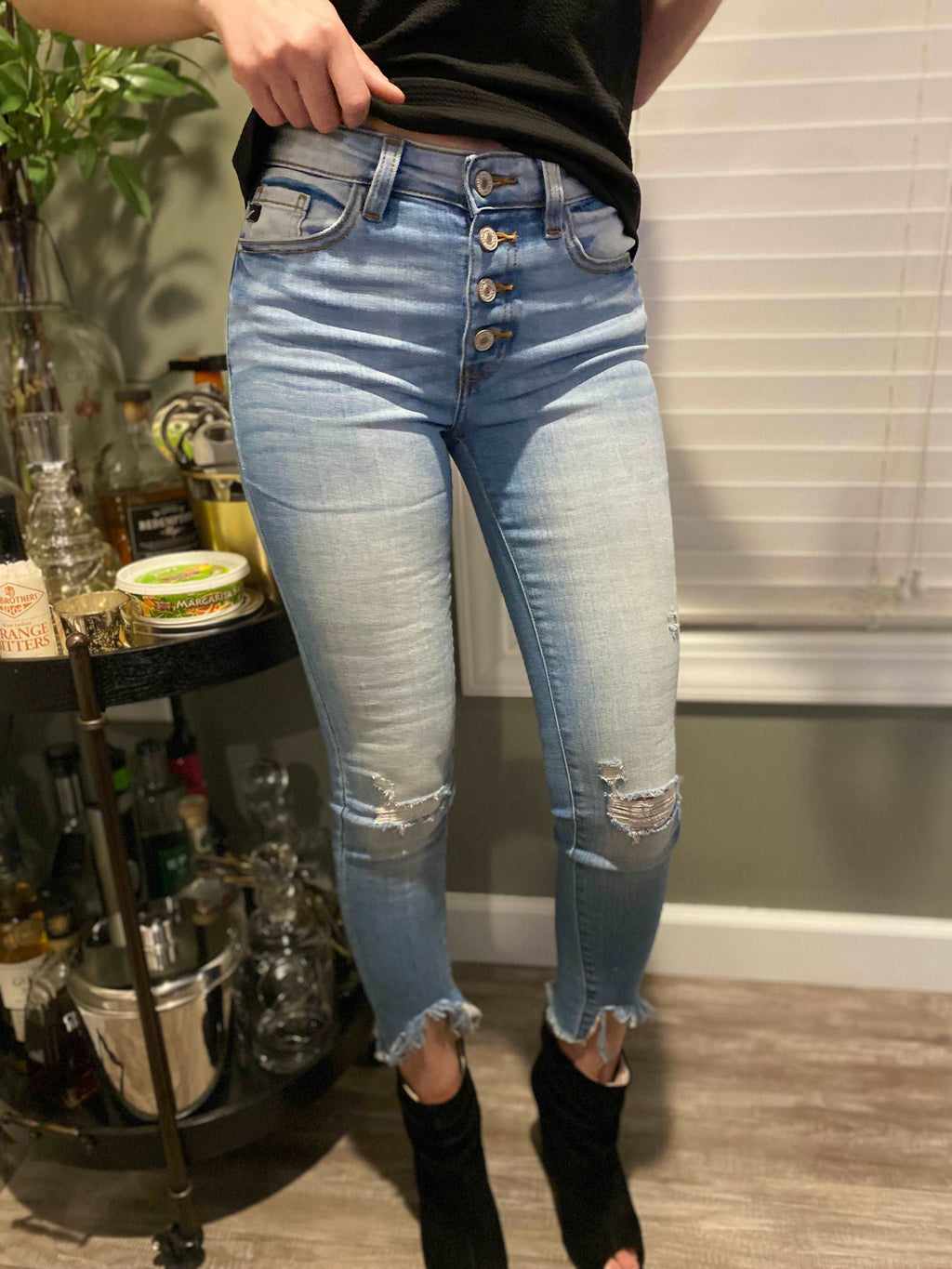 Kitson KanCan High Rise Ankle Skinny Jeans - Jaclyn Sue Boutique 