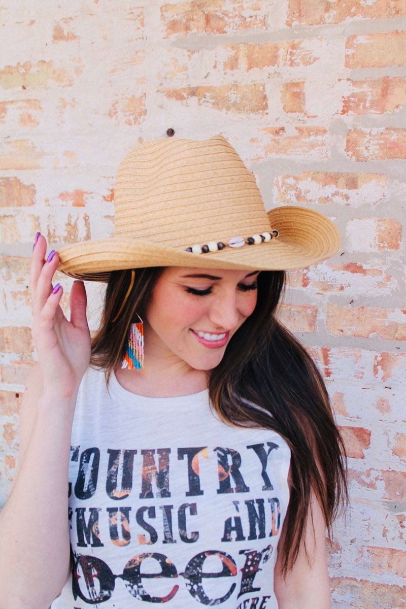 Desert Island Straw Cowboy Hat