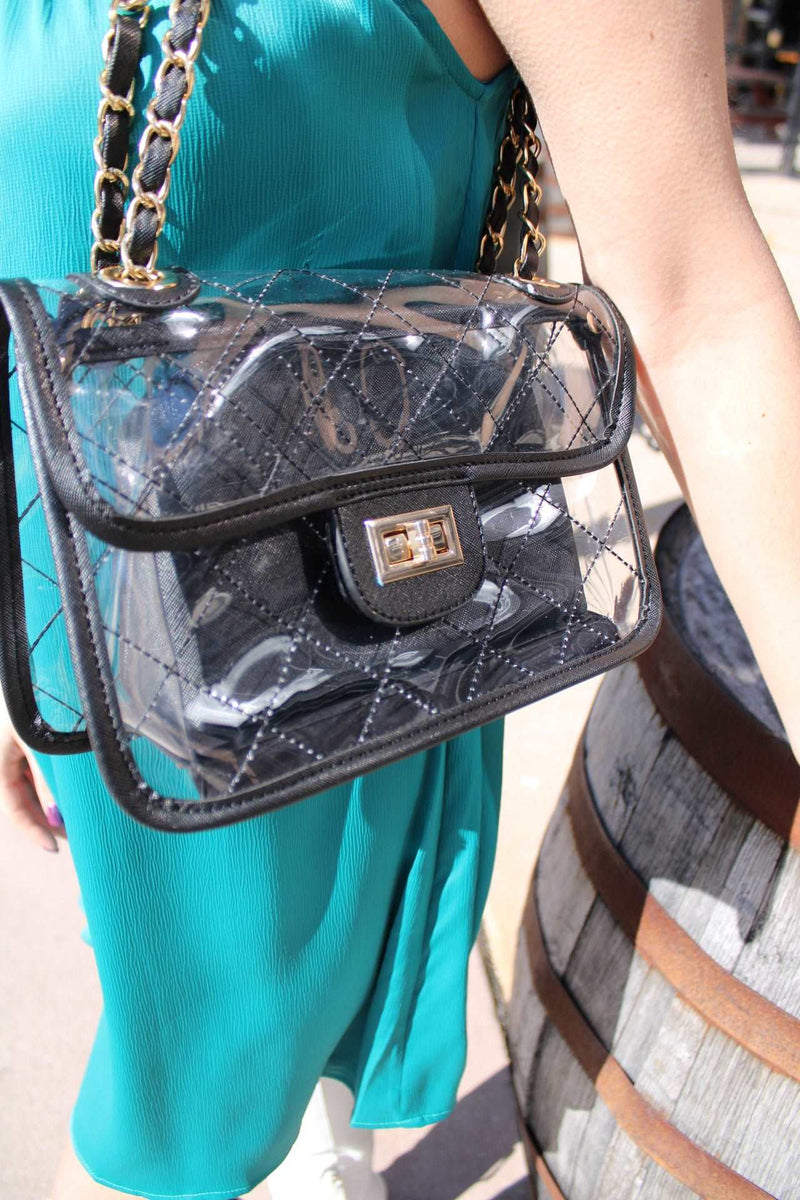 Concert Chic Chain Link Bag | Black