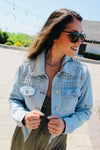 Michelle D Studded Denim Jacket