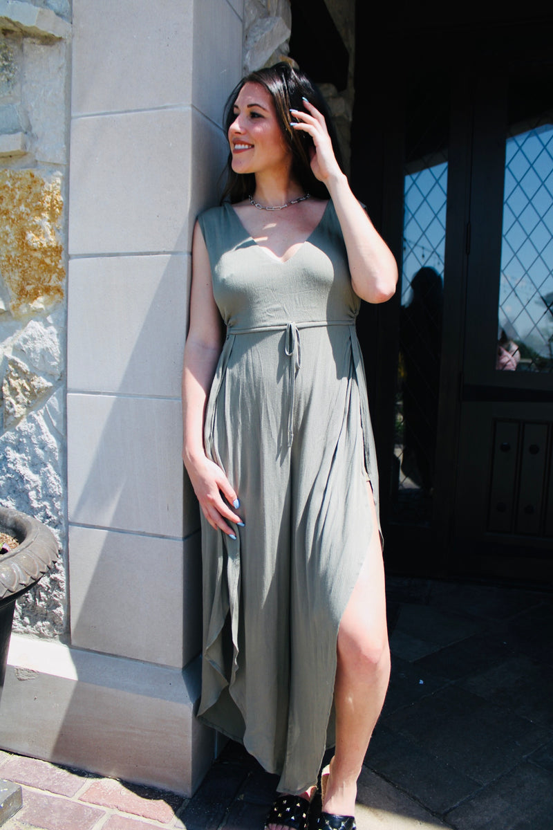 Robin Cutout Jumpsuit | Olive
