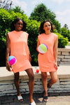 Alyssa Z French Terry Dress | Neon Orange
