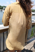 Sea by Day Tie Front Shirt Cover Up