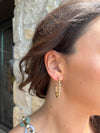 Ball and Jewel Hoop Earrings | Gold