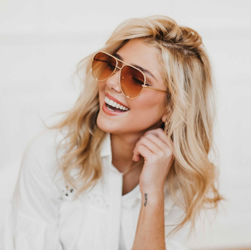 Alexa Aviator Sunglasses | Blush