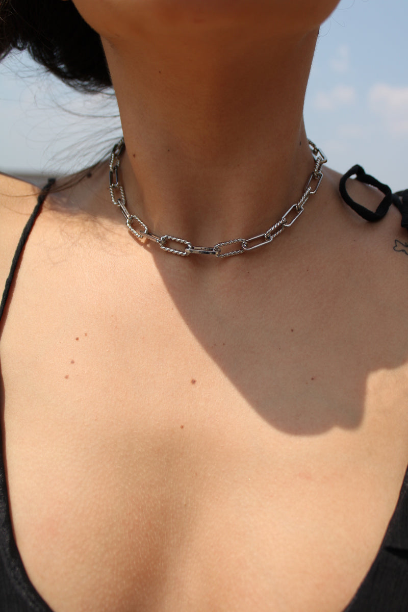 Toggle Chain Link Necklace | Silver