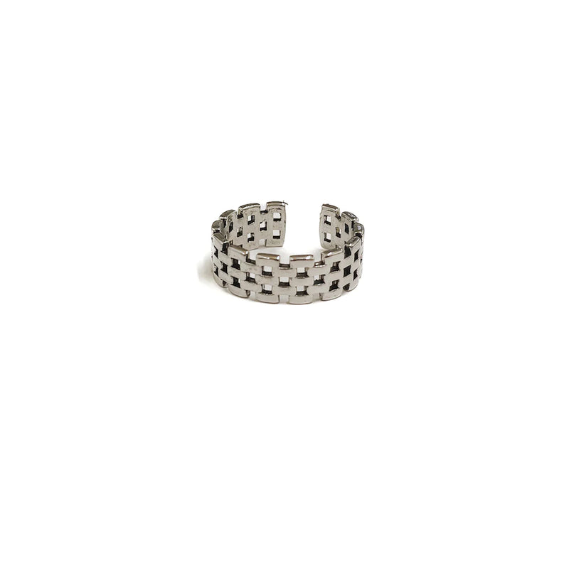 London Calling Chain Link Ring | Silver