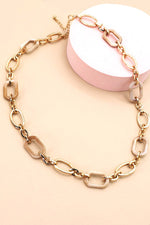 Resin and Gold Chain Link Necklace
