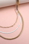 Mixed Metal Chain Link Necklace