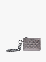 Rhodes Quilted Wallet w/ Chain Bangle: Gunmetal