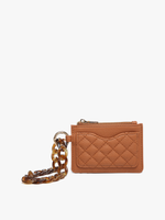 Rhodes Quilted Wallet w/ Chain Bangle: Brown