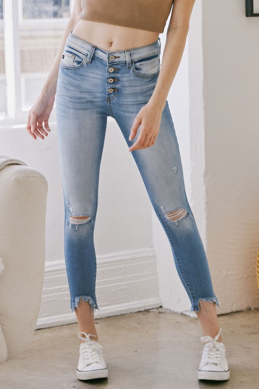 Kitson KanCan High Rise Ankle Skinny Jeans - Jaclyn Sue Boutique 