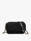 Sherpa Crossbody w/ Chain Strap: Black