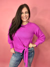 Picture Perfect Wrap Sweater | Orchid