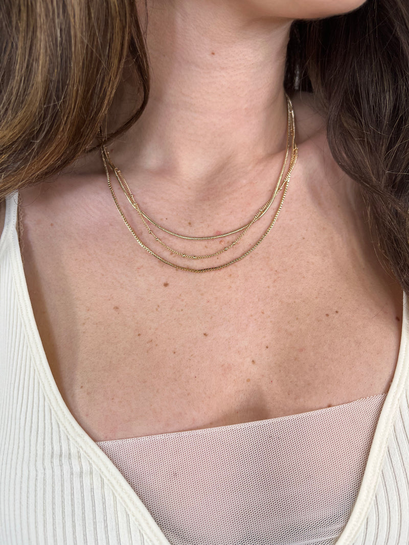 Multi Layer Gold Dainty Necklace