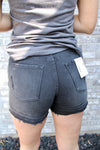 Vervet Washed Out High Rise Cross Over Shorts