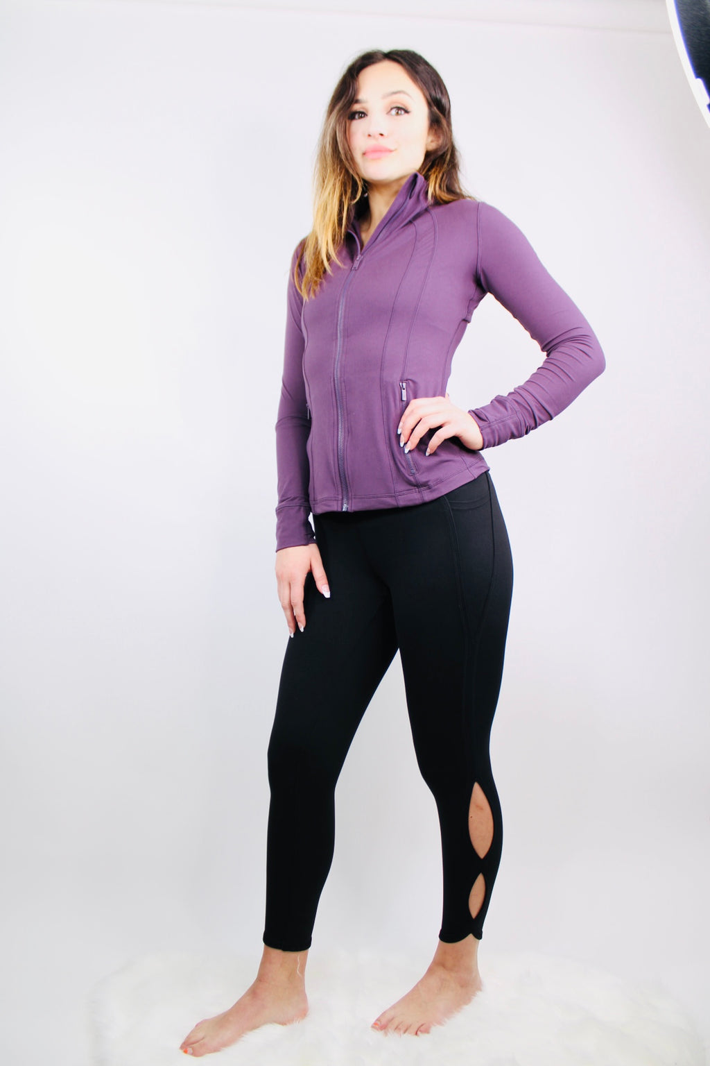 Stella Fitted Activewear Jacket | Purple