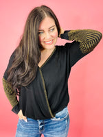 Time to Shine Metallic Thermal Top | Black