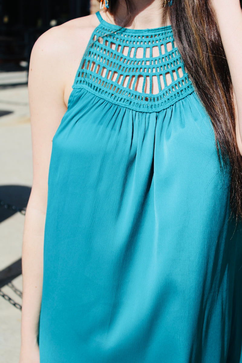 The Festival Cut Out Dress | Teal