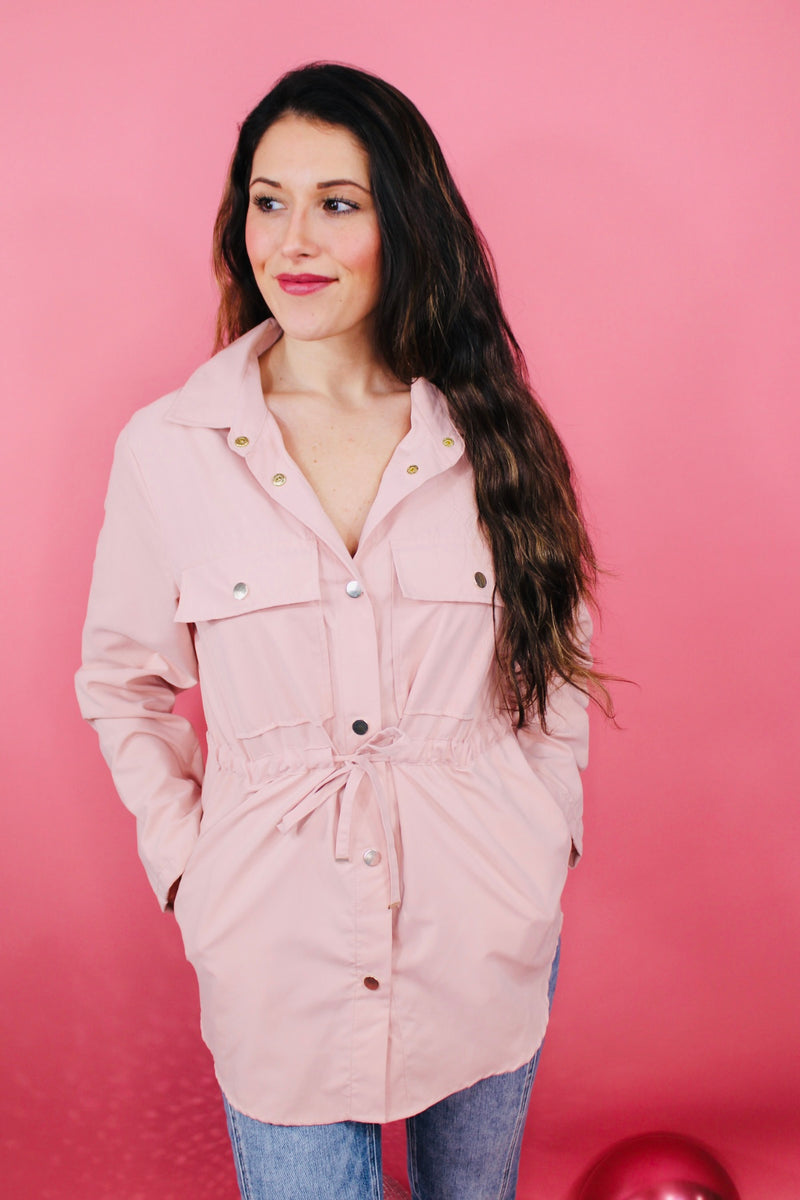 Candy Heart Utility Jacket | Pink