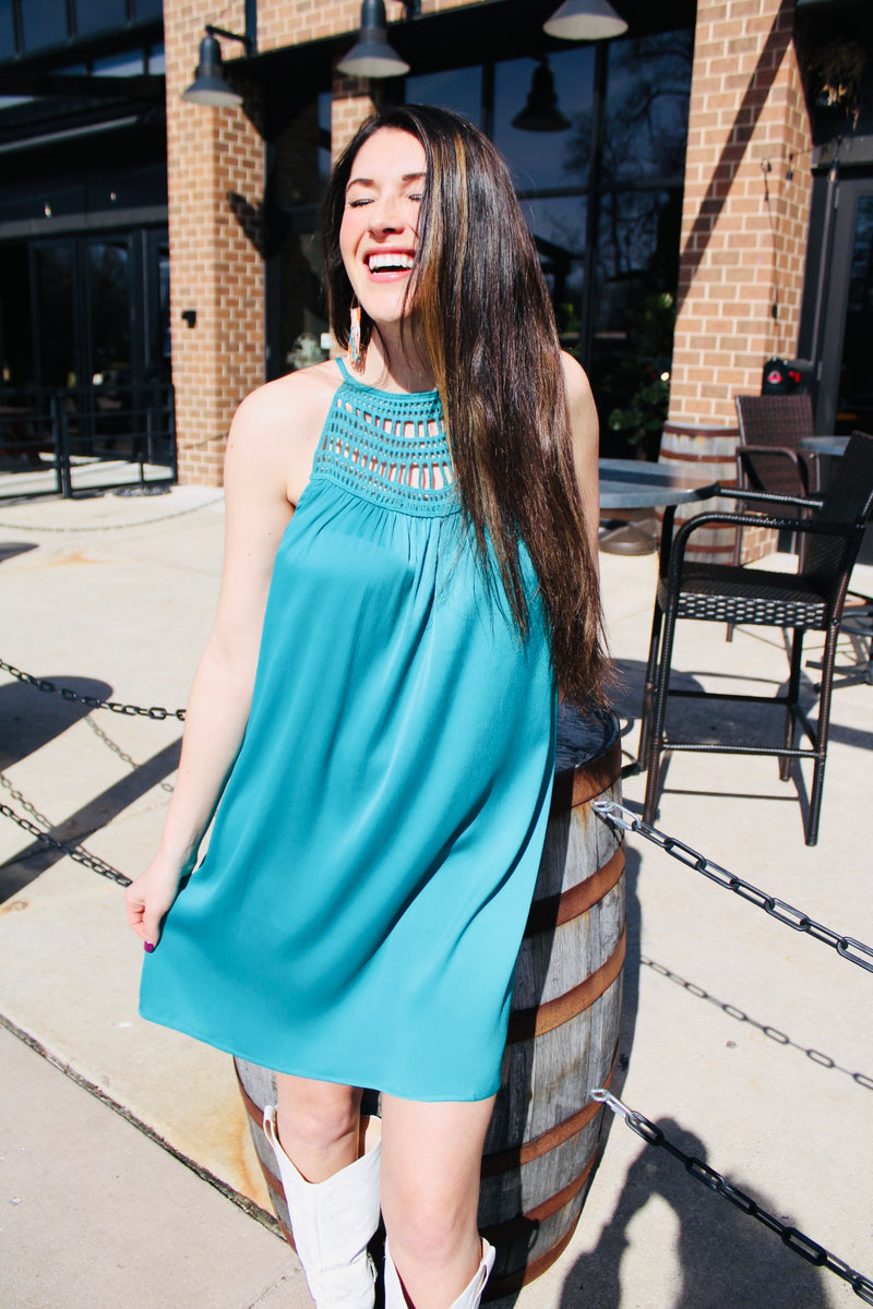 The Festival Cut Out Dress | Teal