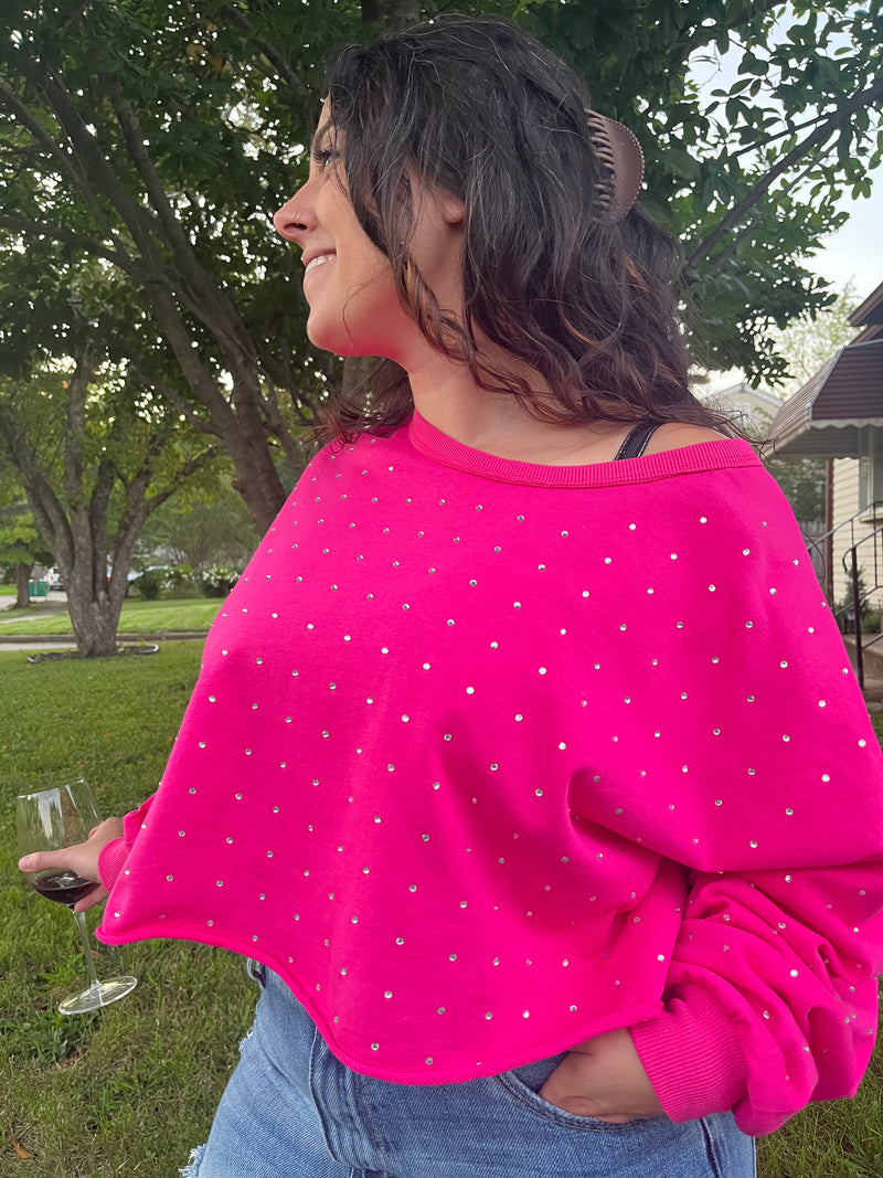 Workout Barbie Fuchsia Crewneck