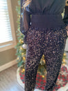 Luxe Sequin Joggers - Jaclyn Sue Boutique 